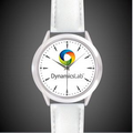 Unisex White Leather Band Watch